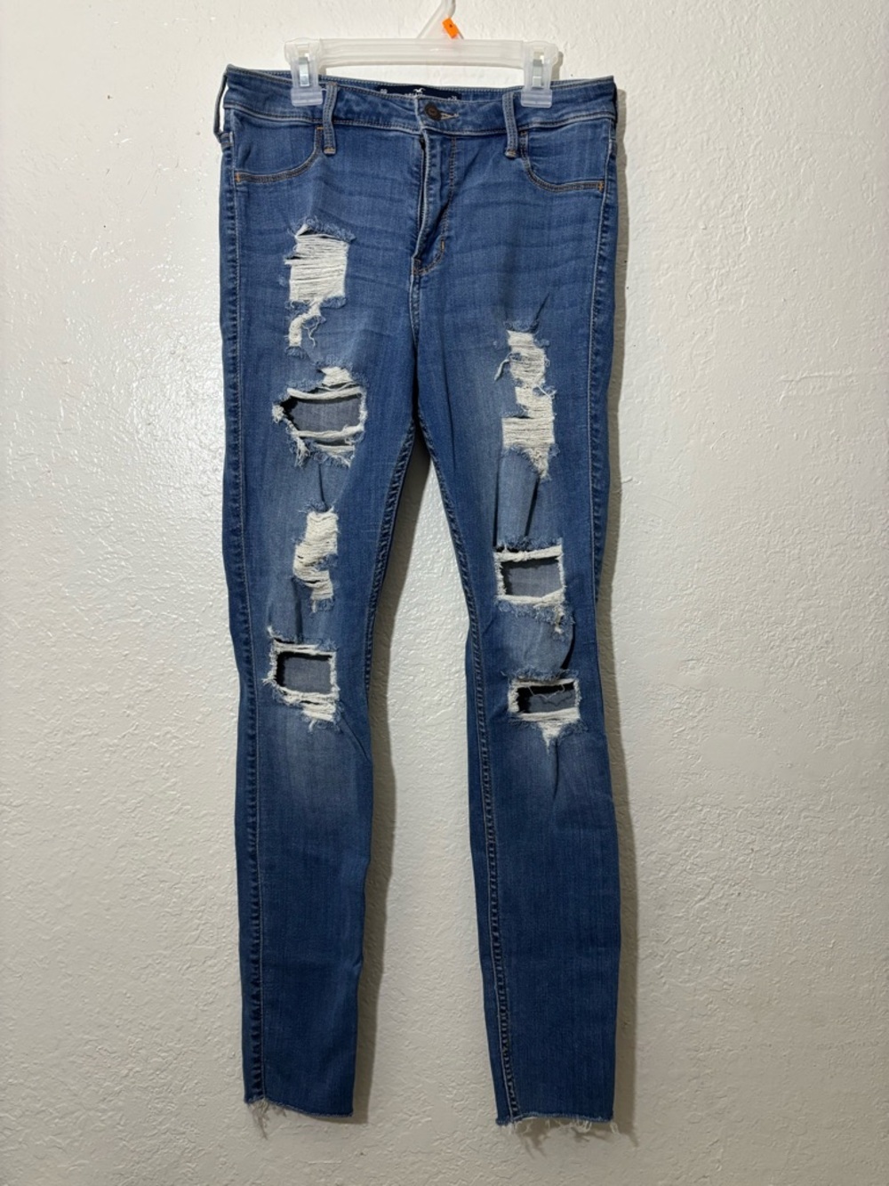 Hollister Ripped Dark Blue Skinny Jeans